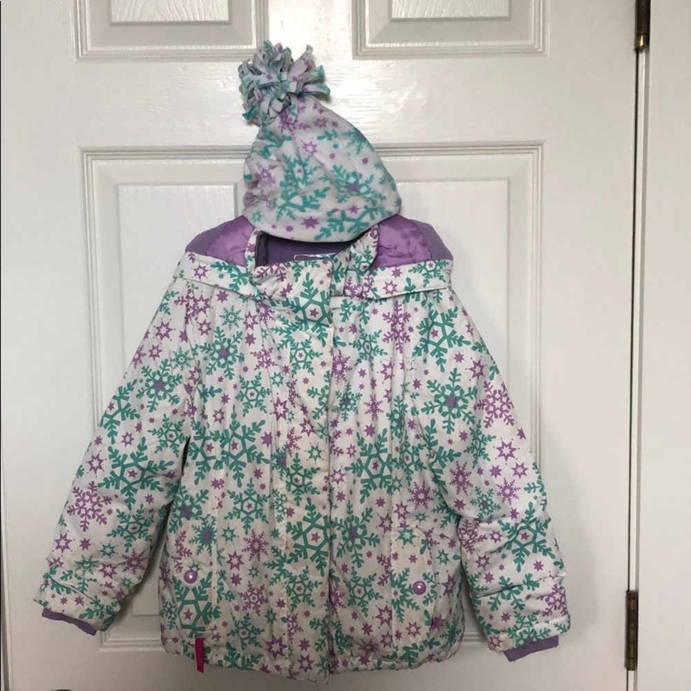 Garnet hill Snow Day Girls Parka Size 6 Free Hat